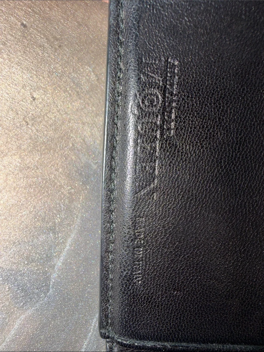 Rare Alexander McQueen Black Leather Wallet with Gold Chain